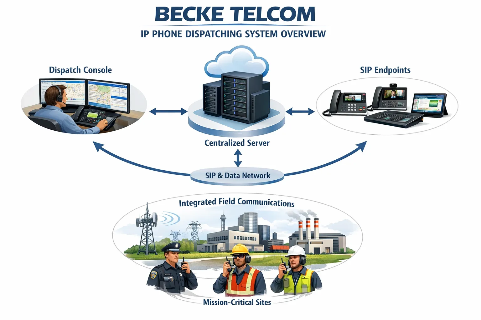 Becke Telcom IP Phone Dispatching System: Unified SIP-Based Dispatching for Mission-Critical Operations