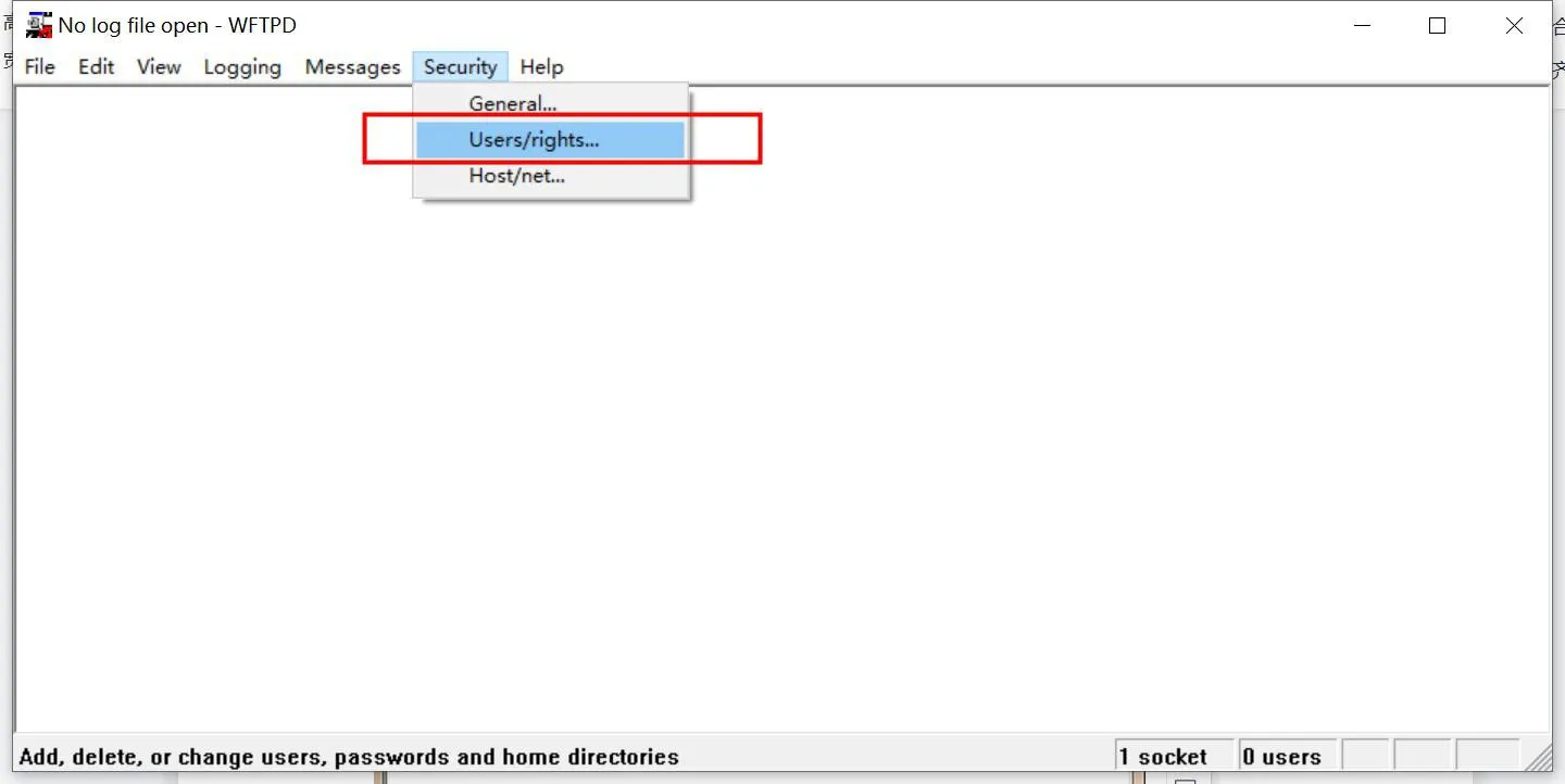 Run wftpd32 on the PC