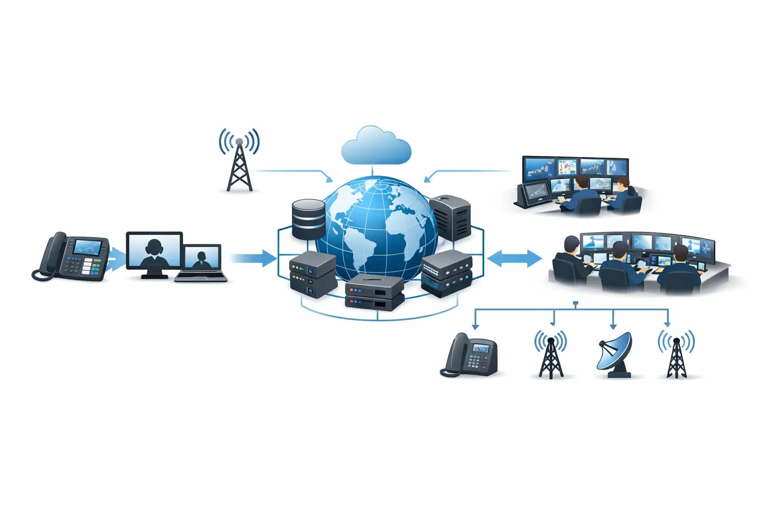 Архитектура системы IP-телефонной диспетчеризации Архитектура системы IP-телефонной диспетчеризации
