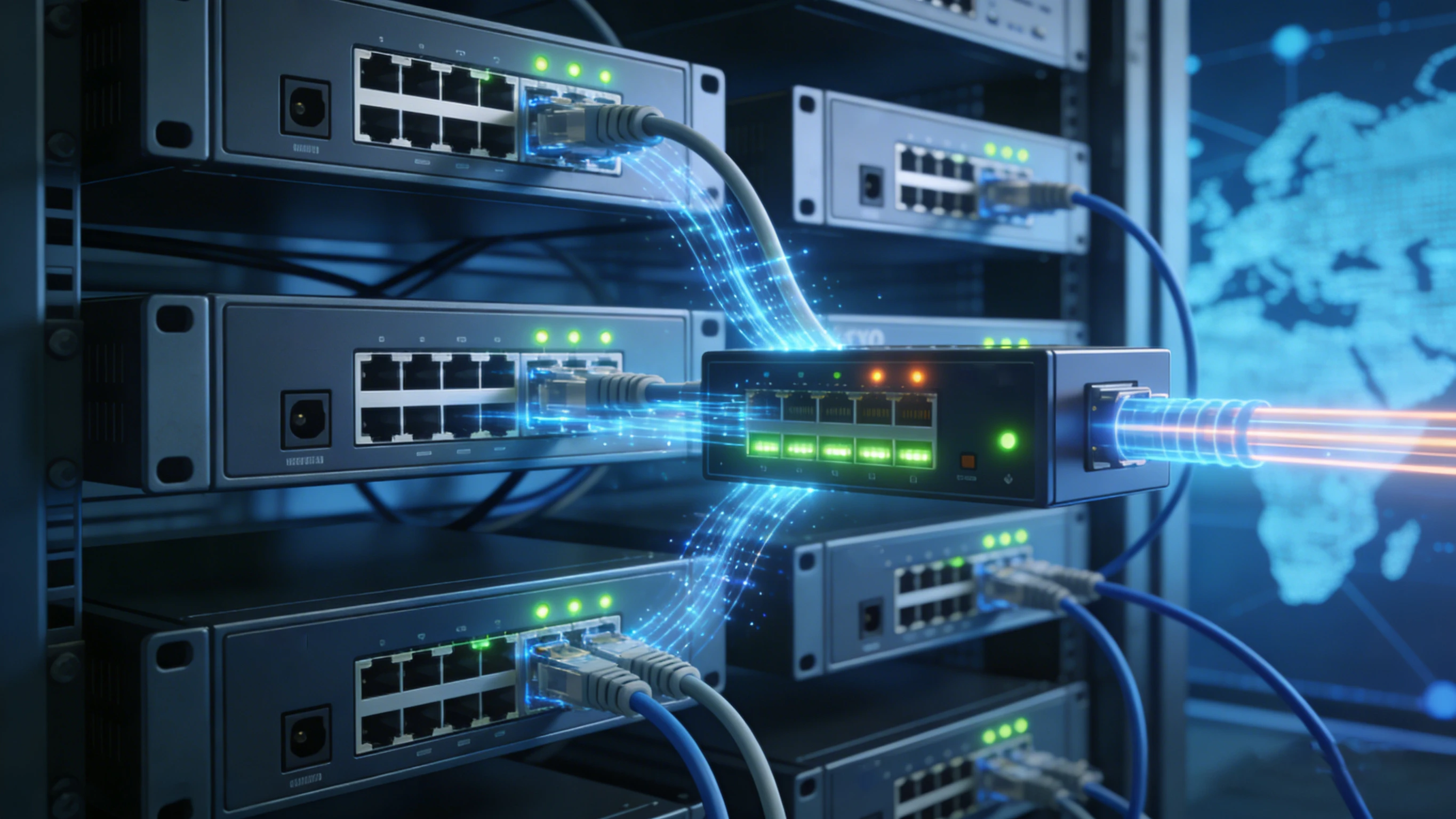 Поэтапная схема потока входящего вызова из ОКТС через шлюз FXO к IP-АТС и настольному SIP-телефону