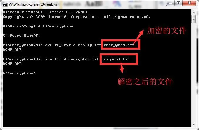 File Display Interface Before and After Decryption