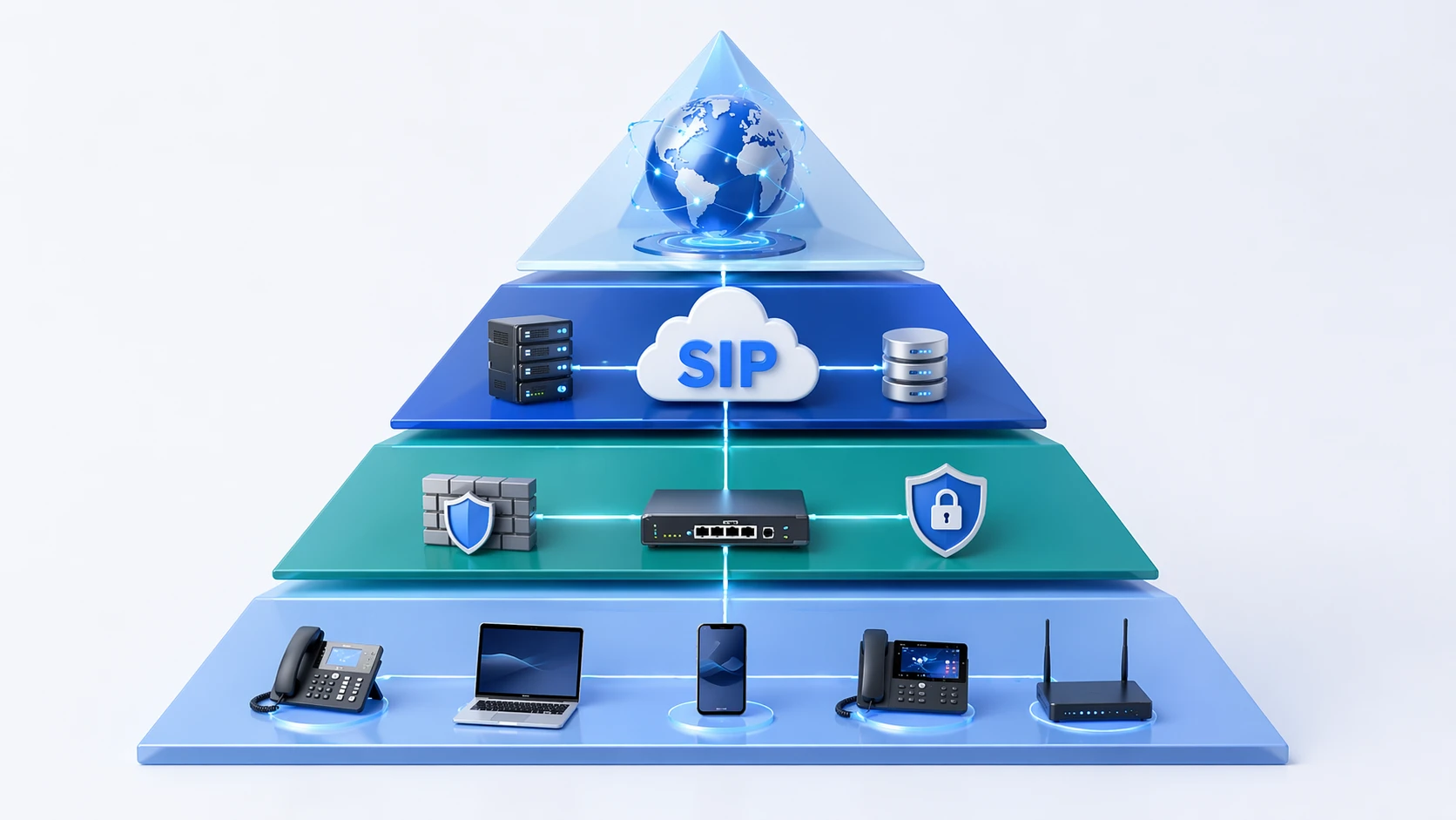 Архитектура SIP trunk с endpoints IP PBX SBC и service provider или PSTN interconnection