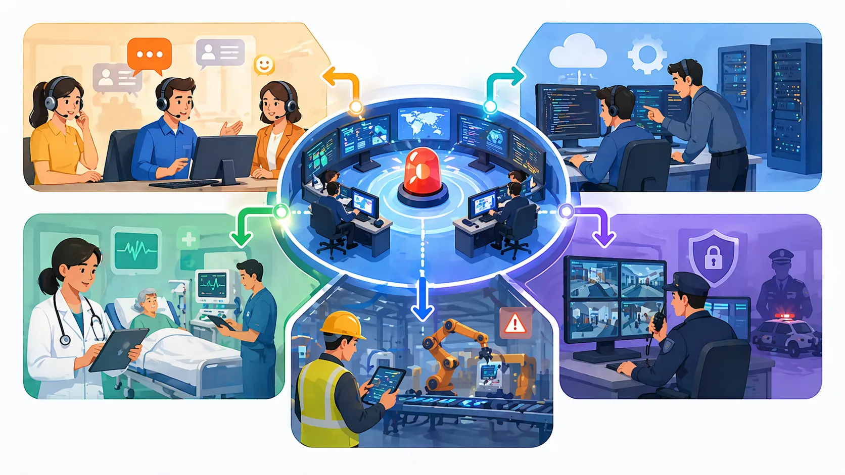 Процесс эскалации в здравоохранении, промышленной безопасности и операционных коммуникациях