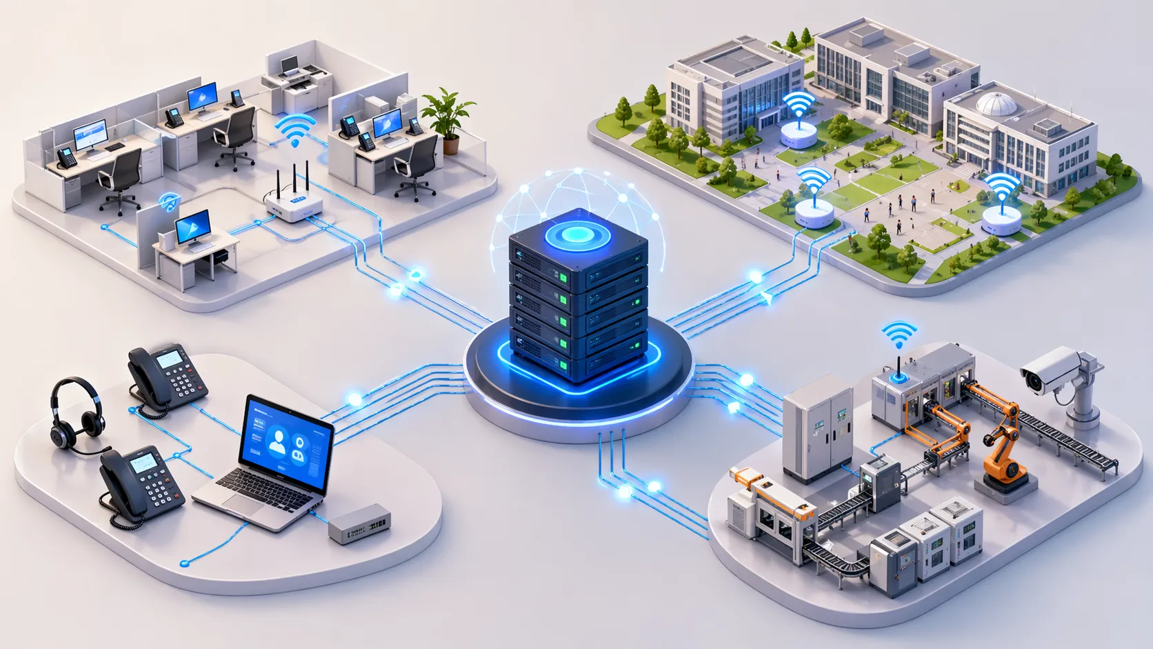 DHCP поддерживает IP-телефоны и SIP-устройства связи в корпоративной голосовой сети