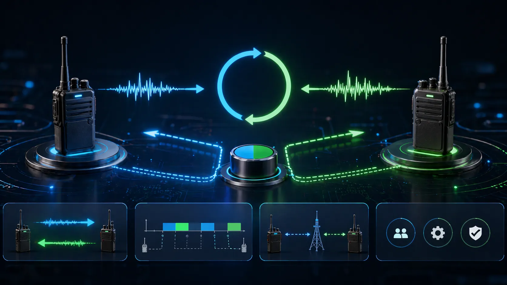 Концепция переключения дуплексного режима: переход между полнодуплексным, полу дуплексным состояниями и режимами передачи-приема