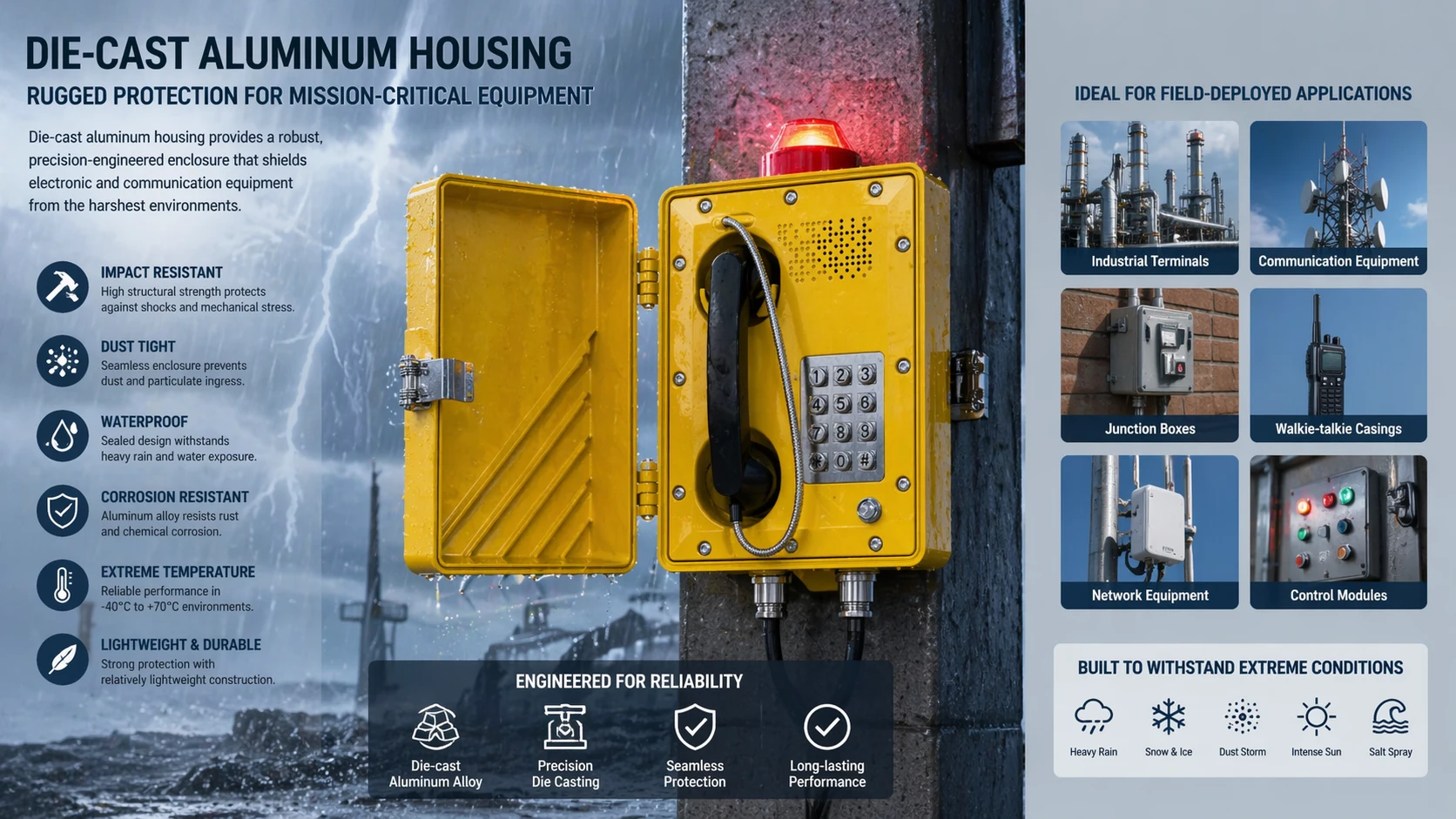 Что такое литой алюминиевый корпус? Стандарты, классы защиты и области применения