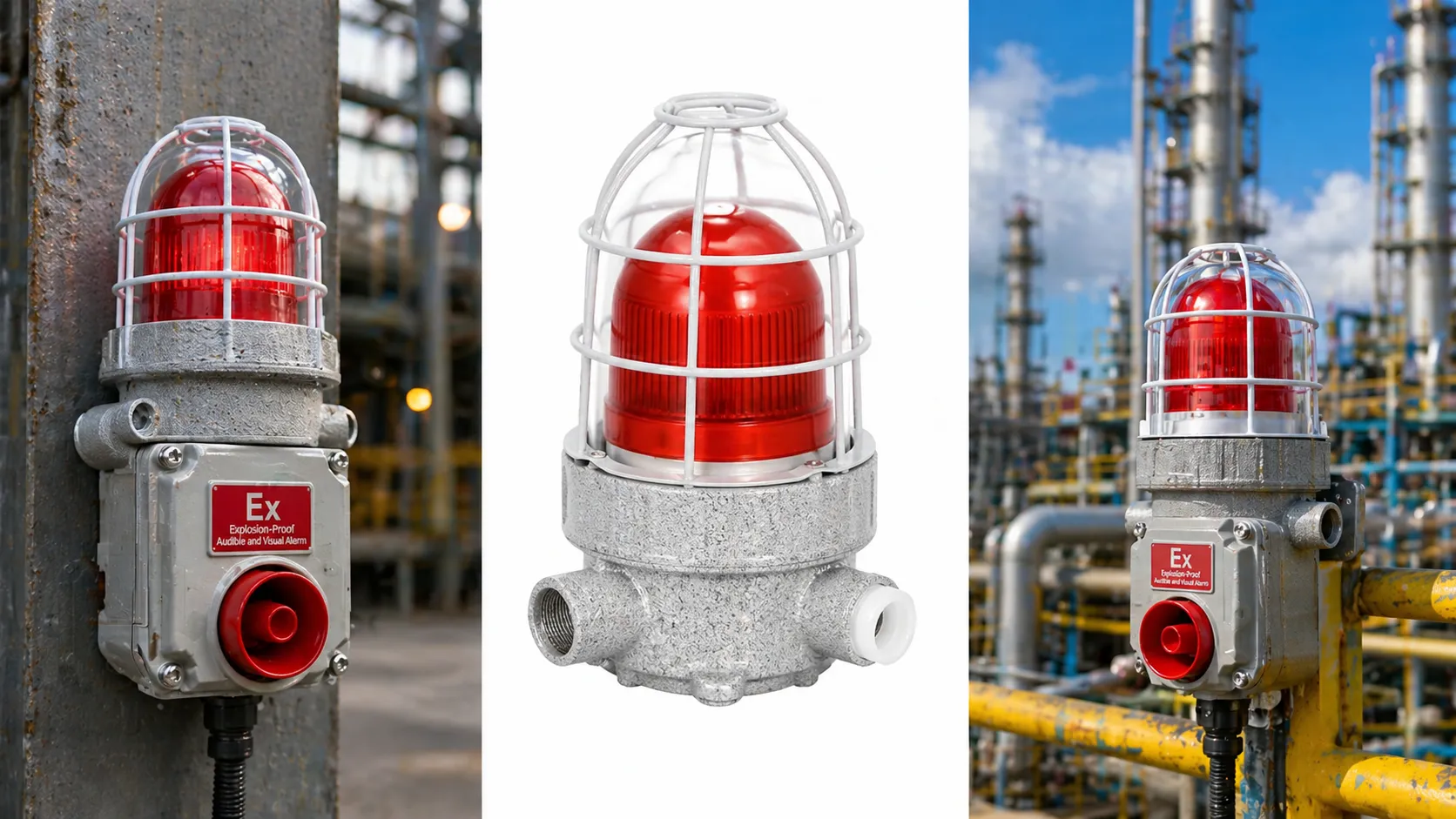 Взрывозащищенная звуковая и световая сигнализация с вариантами напряжения AC220V DC24V AC36V для промышленных систем управления