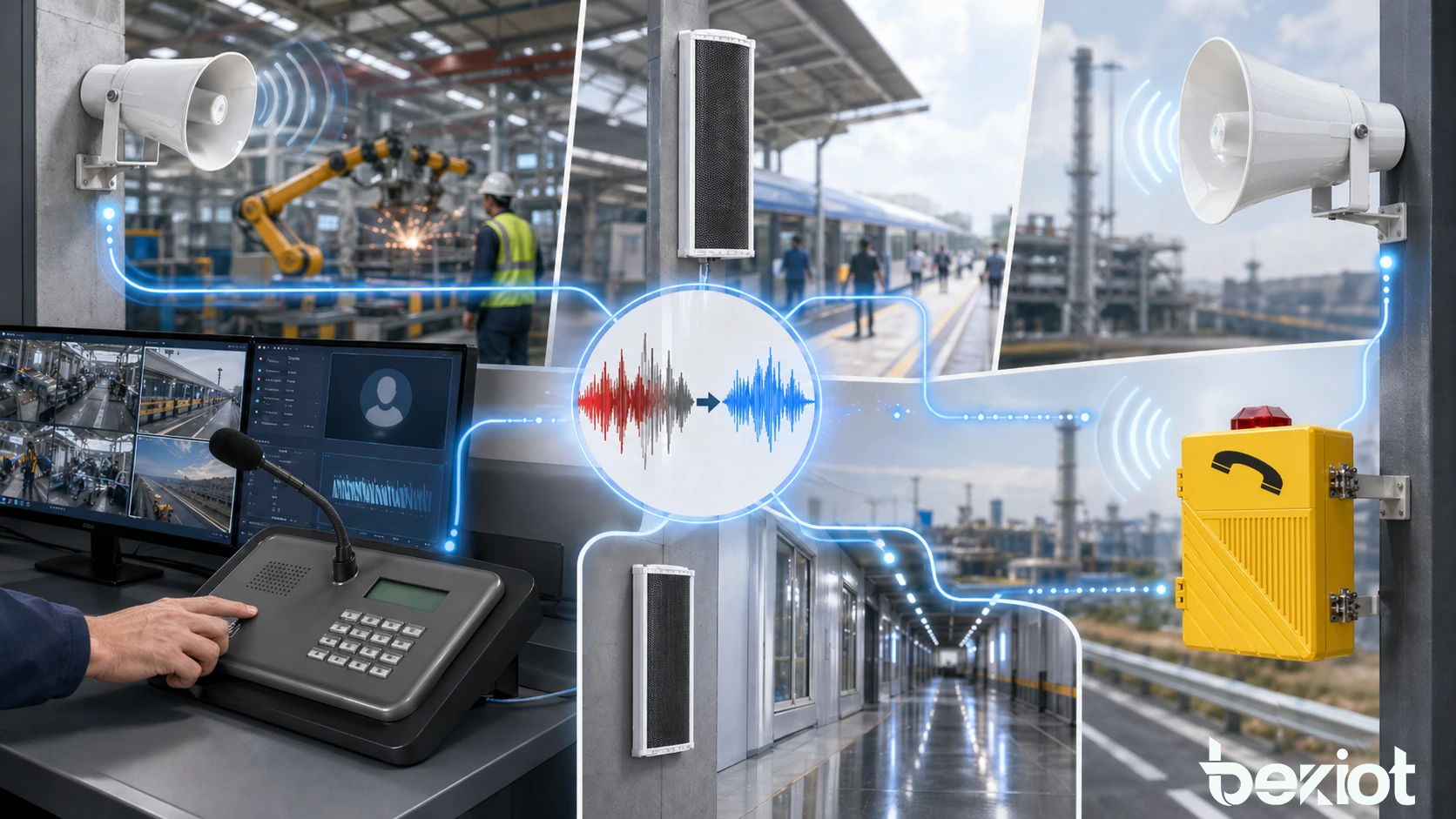 Применения шумоподавления в SIP-интеркомах, промышленных телефонах, пейджинговых микрофонах, диспетчерских консолях и системах экстренной связи