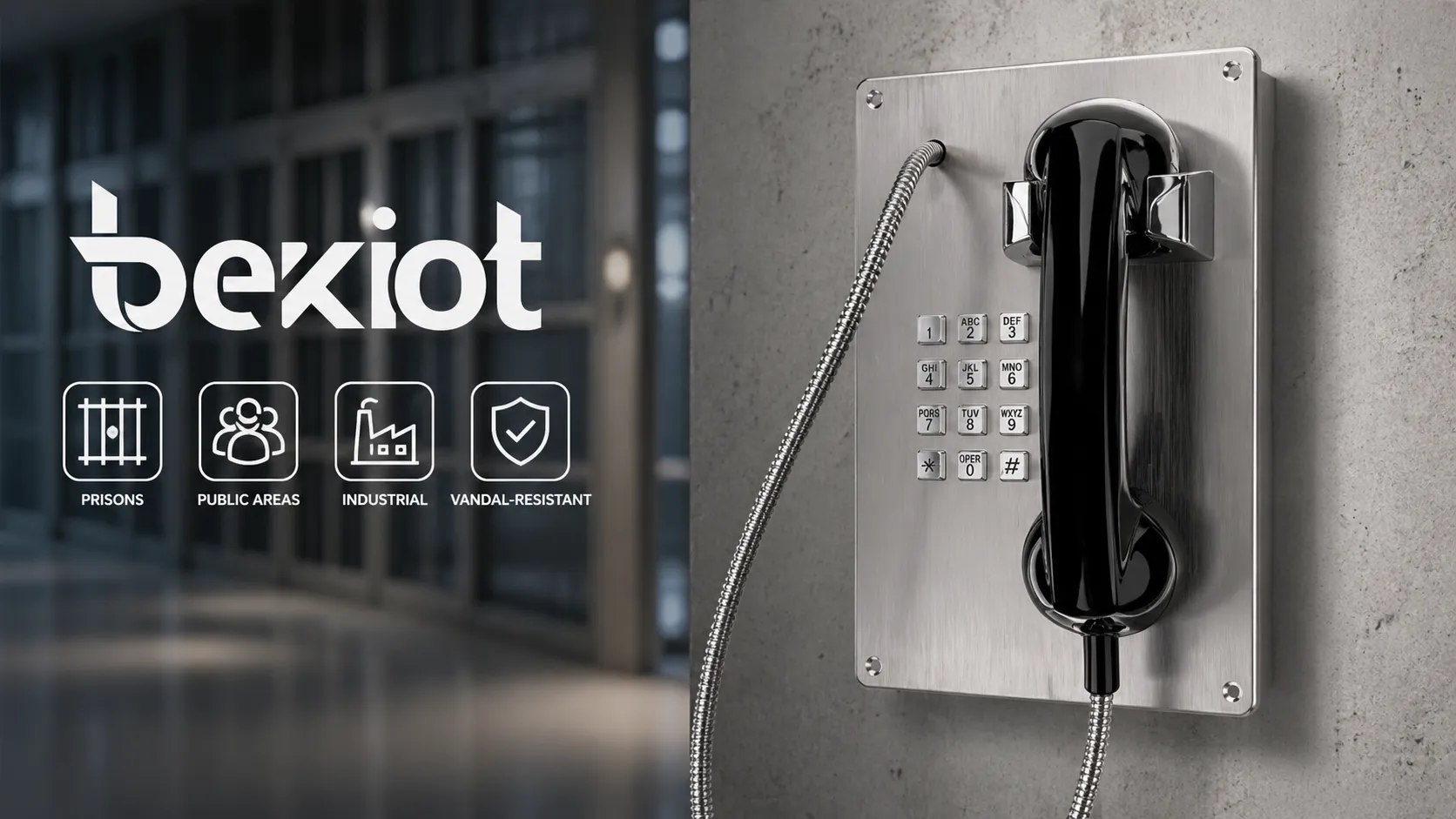 Антивандальный телефон BT22 с корпусом из нержавеющей стали для тюрем общественных зон и промышленных точек связи