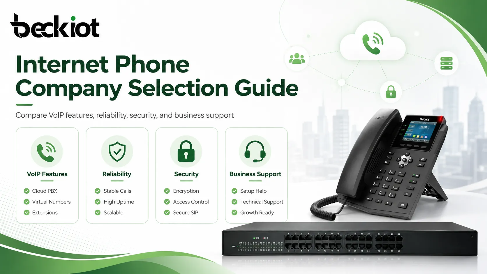 Руководство по выбору интернет-телефонной компании, сравнивающее функции VoIP, надежность, безопасность и бизнес-поддержку