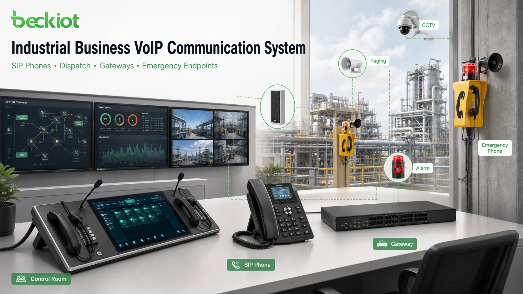 Промышленная корпоративная VoIP-система с интеграцией SIP-телефонов, диспетчерских консолей, шлюзов и аварийных терминалов