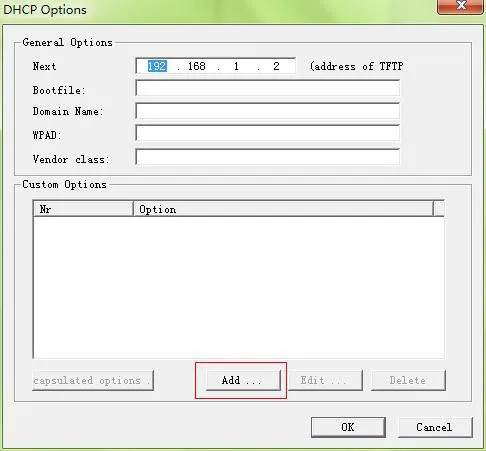 Настройка DHCP Option66
