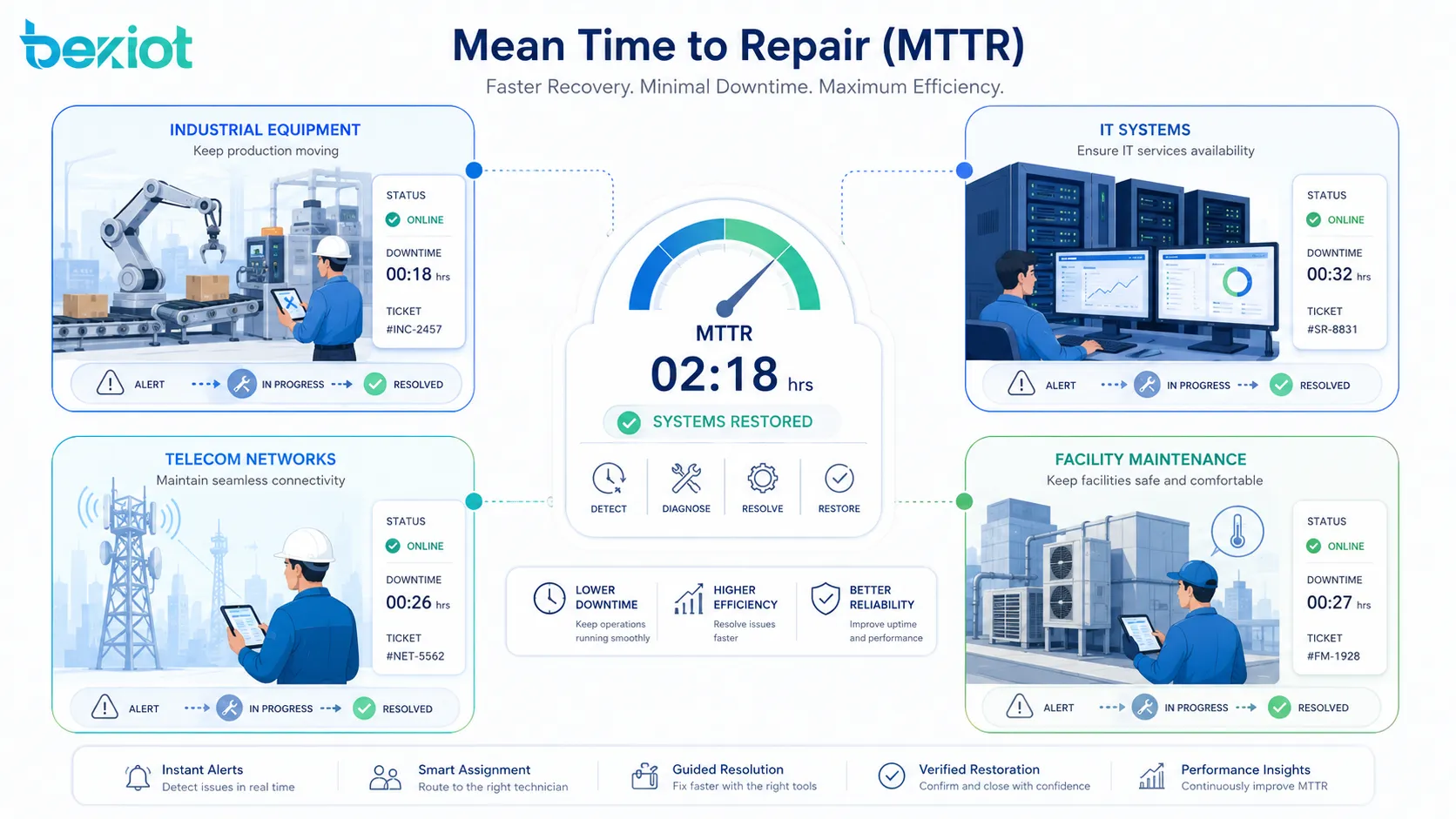 По какому принципу работает среднее время ремонта Mean Time to Repair?