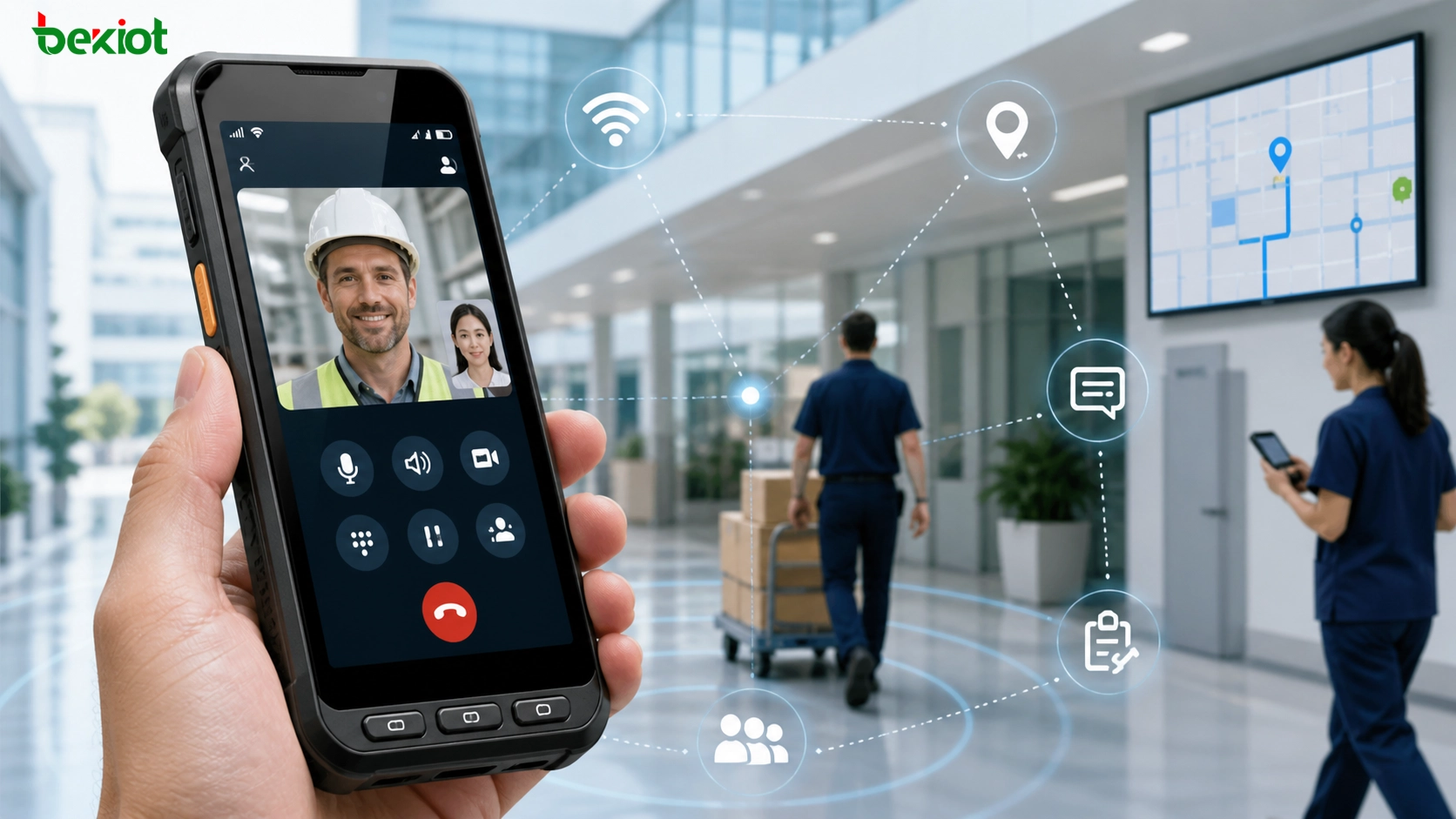 Android smart-терминал с SIP softphone для Wi‑Fi-голоса видео позиционирования и мобильной корпоративной связи