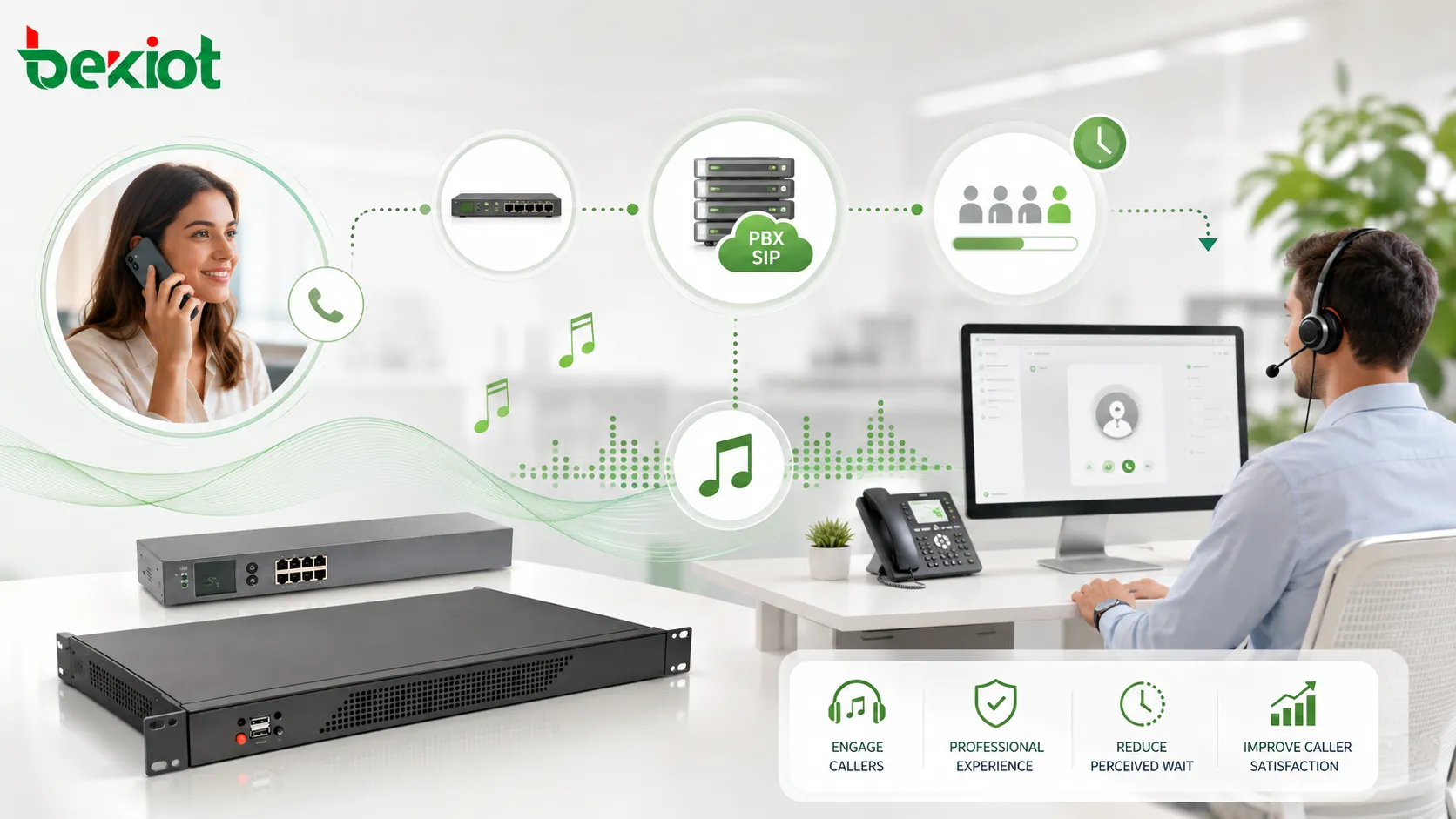 Что такое музыка ожидания (MOH)? Типовая настройка PBX и SIP