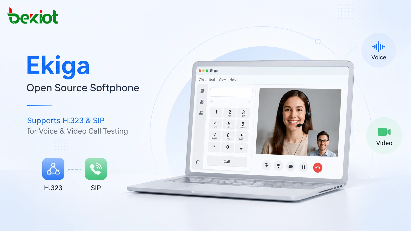 Открытый софтфон Ekiga с поддержкой H.323 и SIP для тестирования голосовых и видеовызовов