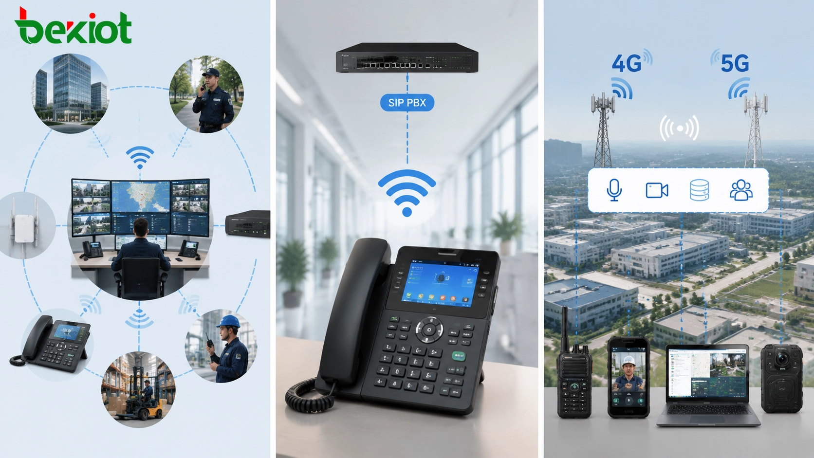 Частная сеть 4G и 5G, поддерживающая голосовую, видеосвязь, передачу данных и диспетчерскую связь для промышленного парка