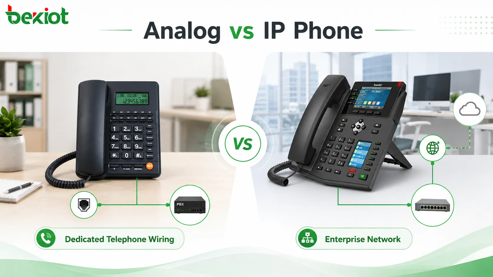 В чем различия между аналоговыми телефонами и IP-телефонами?