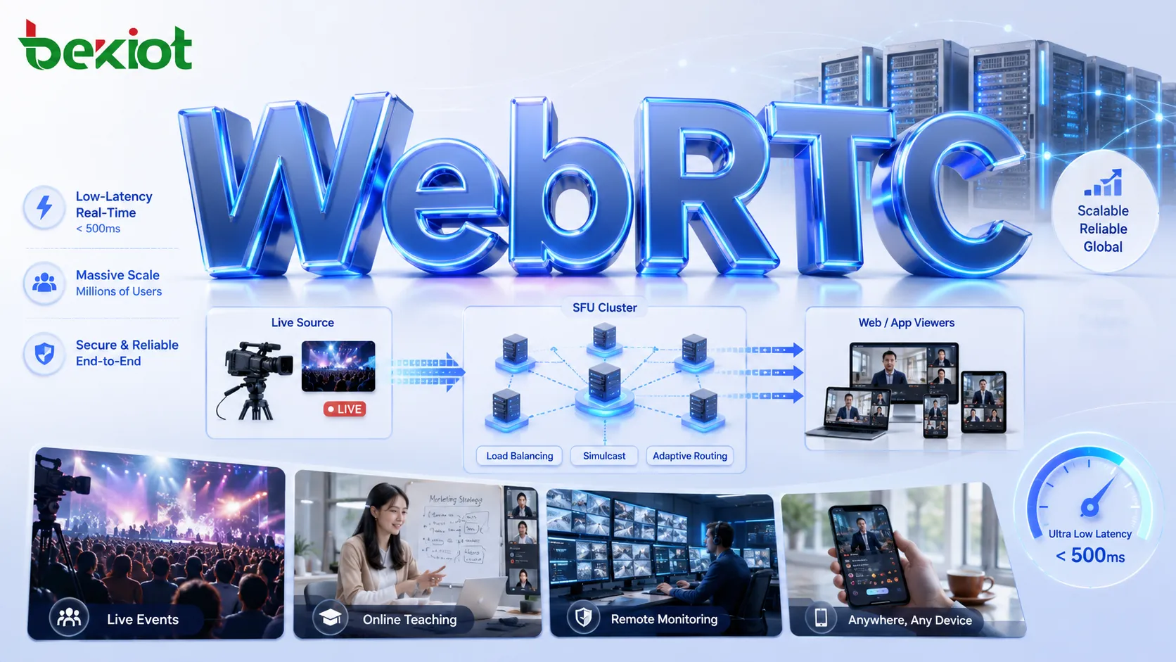WebRTC-трансляция с низкой задержкой: технические ограничения, реальные сценарии и проектирование кластера SFU