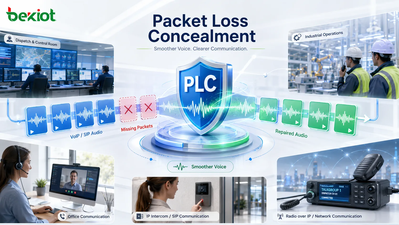 Какие аудио преимущества дает маскировка потери пакетов (PLC)?