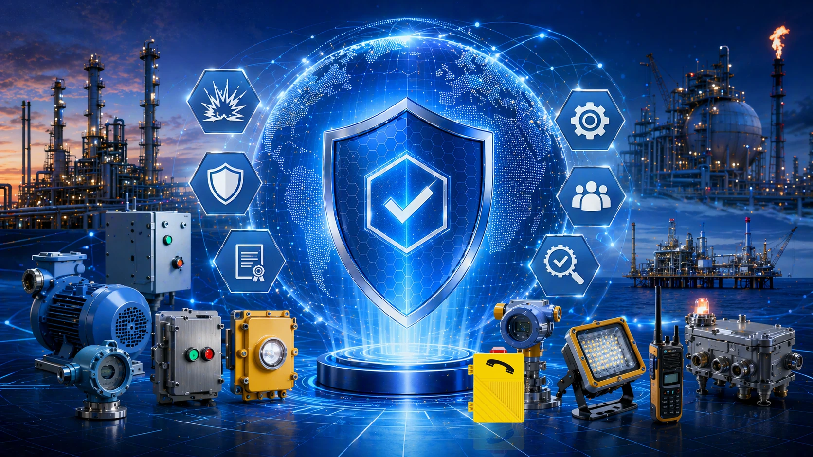 Промышленное оборудование связи и управления, сертифицированное IECEx, используемое в процессах обеспечения соответствия во взрывоопасных зонах