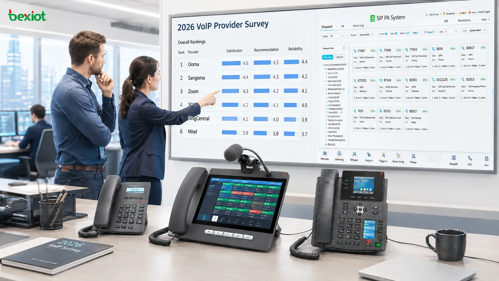 Опрос VoIP-провайдеров 2026 года со сравнением Ooma Sangoma Zoom 3CX RingCentral и Mitel по удовлетворенности и рекомендациям ИТ-специалистов