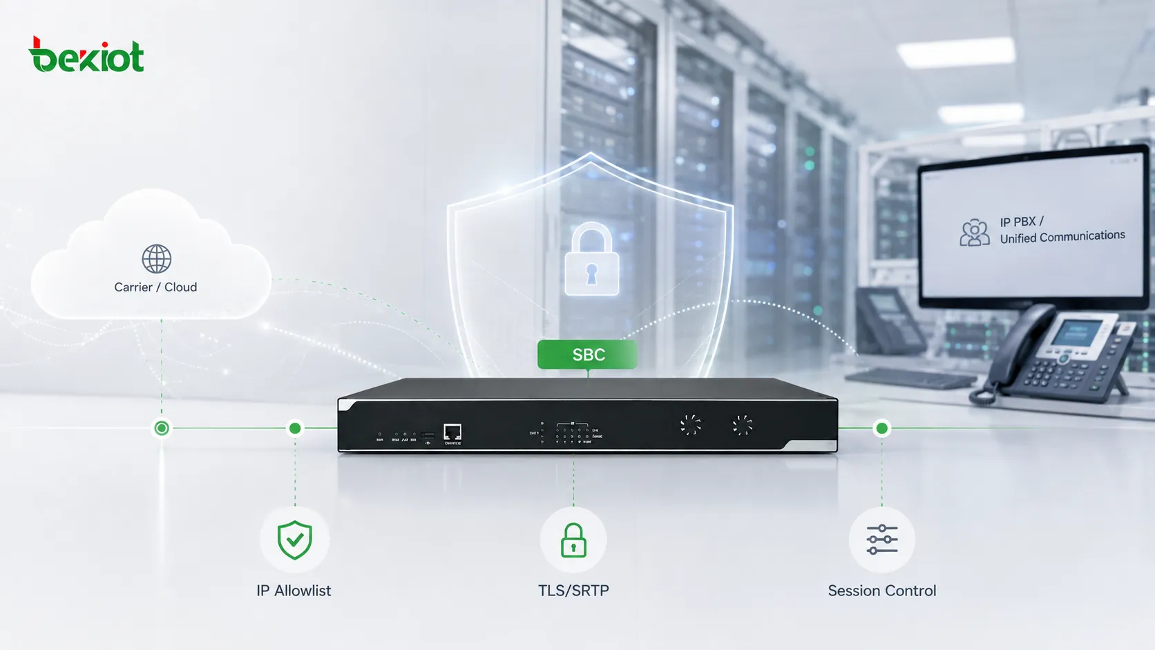 Корпоративный SIP-транк, защищенный SBC, контролем доступа, шифрованной сигнализацией и мониторингом аномального трафика на границе VoIP-сети