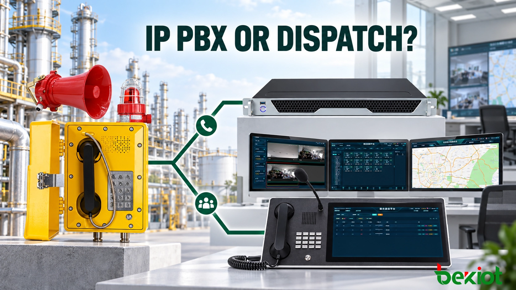 Следует ли подключать взрывозащищенные телефоны к IP PBX или диспетчерской системе?
