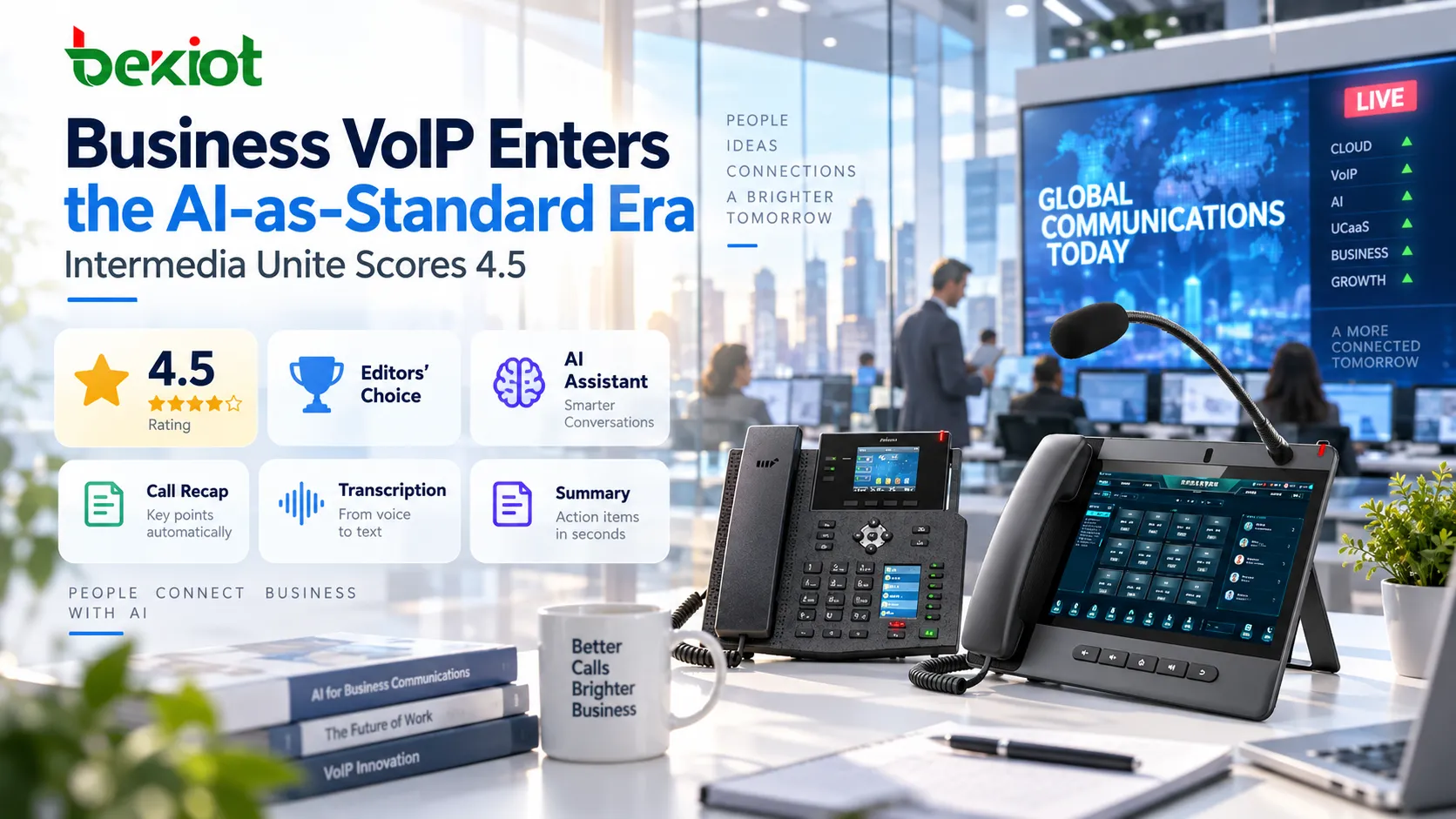 Intermedia Unite получает 4,5 балла: ИИ становится стандартом в корпоративной VoIP
