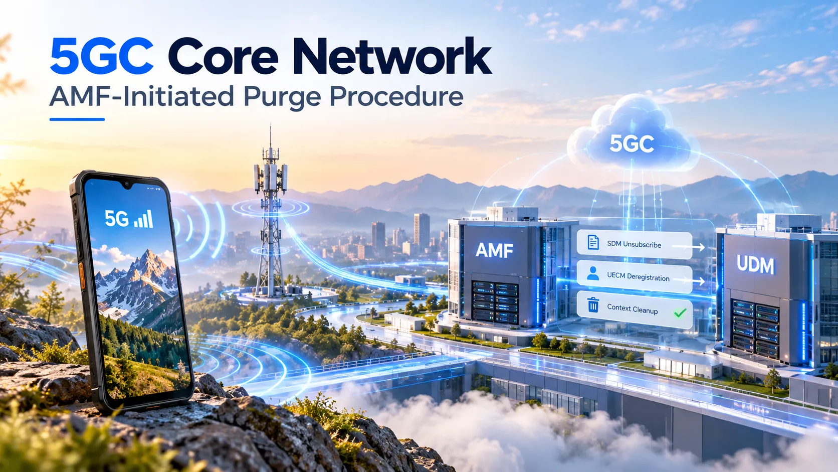 Процедура Purge по инициативе AMF в ядре сети 5GC